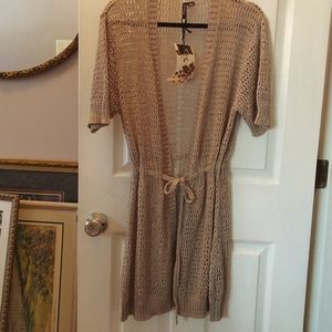 Ladies New Short-Sleeve Knit Sweater / Coat, XL